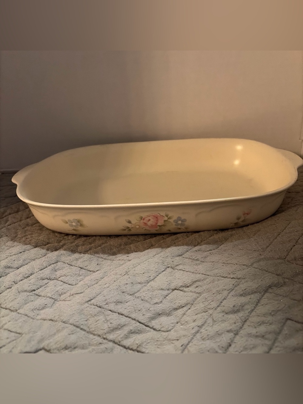 Vintage Pfaltzgraff Tea Rose Rectangular 2 Quart Baker 14" x 8.5" Casserole Dish
